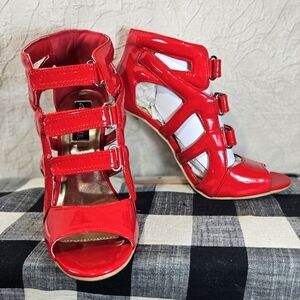Heart Soul Callie Lucite Wedge Sandal